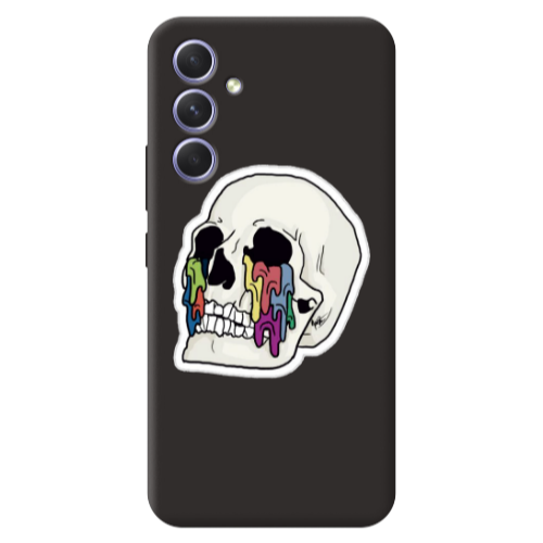 Samsung A36 Skull Black Colored Silicone TPU Θήκη