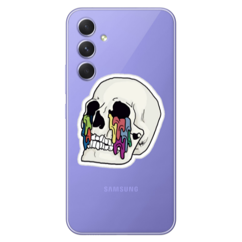 Samsung A56 Skull Transparent Silicone TPU Θήκη