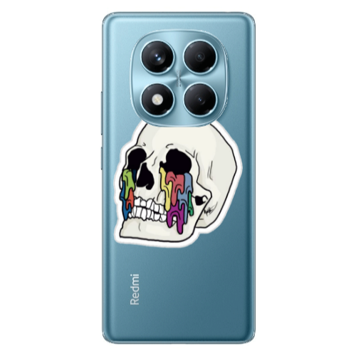 Xiaomi Redmi Note 14 Pro Skull Transparent Silicone TPU Θήκη