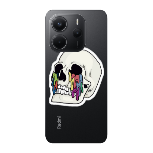 Xiaomi Redmi Note 14 Skull Transparent Silicone TPU Θήκη