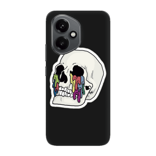 Honor Magic 400 Skull Black Colored Silicone TPU Θήκη