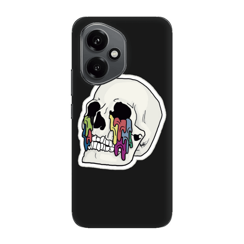 Honor Magic 400 Skull Black Colored Silicone TPU Θήκη
