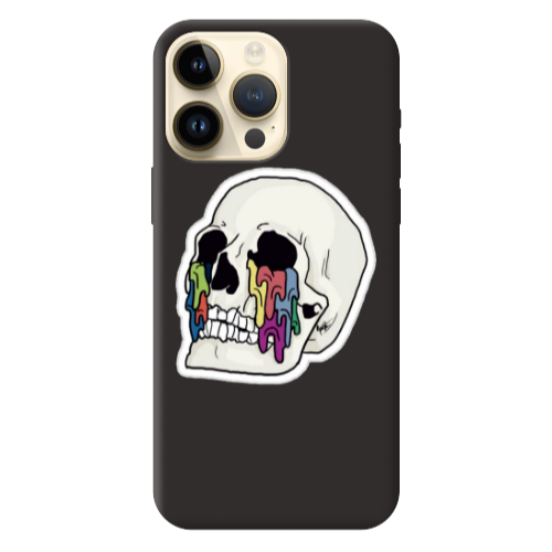 Apple iPhone 13 Pro Max Skull Black Colored Silicone TPU Θήκη