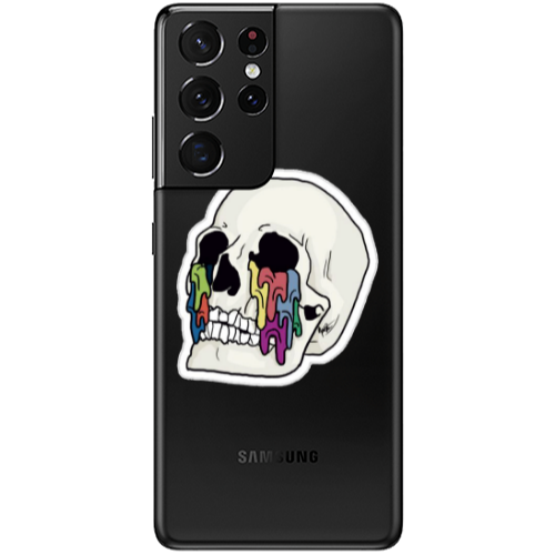 Samsung S21 Ultra Skull Transparent Silicone TPU Θήκη