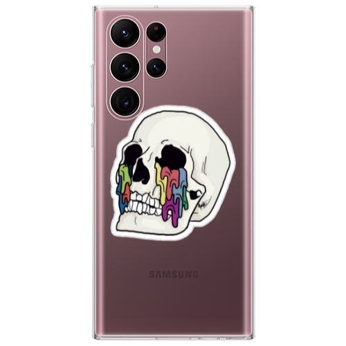 Samsung S22 Ultra Skull Transparent Silicone TPU Θήκη