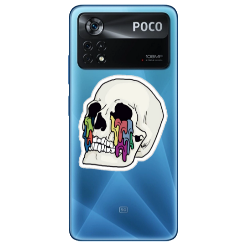 Xiaomi Poco X4 Pro Skull Transparent Silicone TPU Θήκη