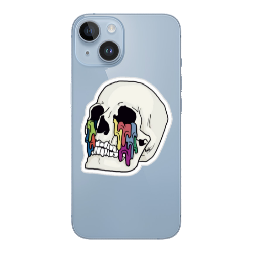 Apple iPhone 14  Skull Transparent Silicone TPU Θήκη