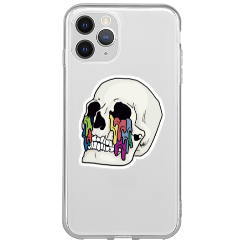 Apple iPhone 13 Pro Skull Transparent Silicone TPU Θήκη
