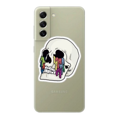 Samsung S21 PLUS Skull Transparent Silicone TPU Θήκη