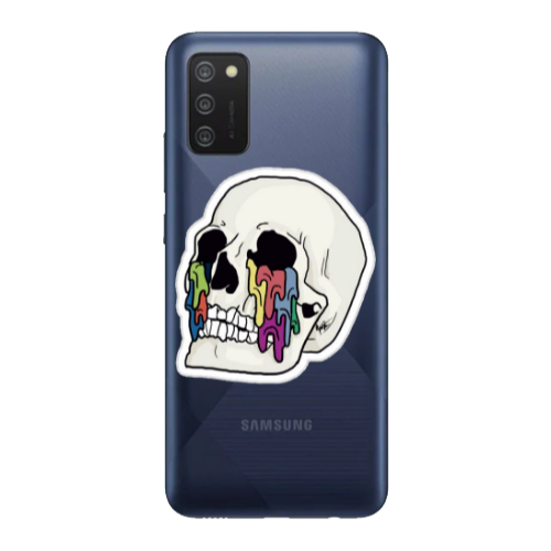 Samsung A03S Skull Transparent Silicone TPU Θήκη