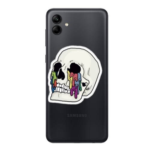 Samsung A04 Skull Transparent Silicone TPU Θήκη