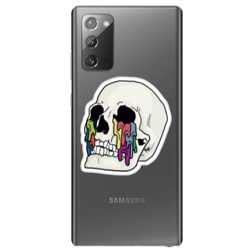Samsung Note 20 Skull Transparent Silicone TPU Θήκη