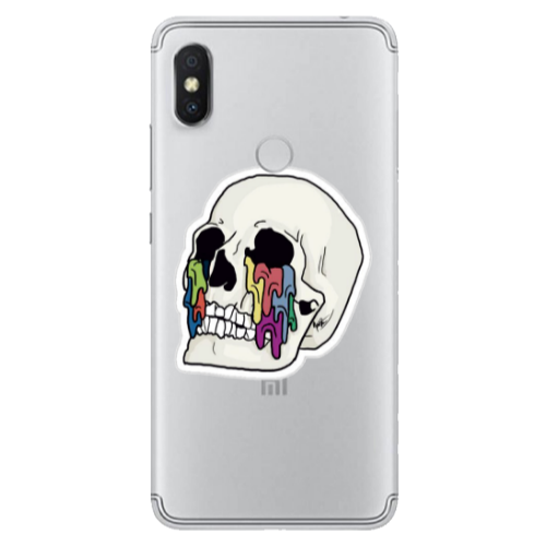 Xiaomi Redmi S2 Skull Transparent Silicone TPU Θήκη