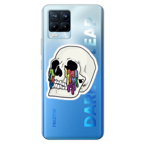 Realme 8 Pro Skull Transparent Silicone TPU Θήκη