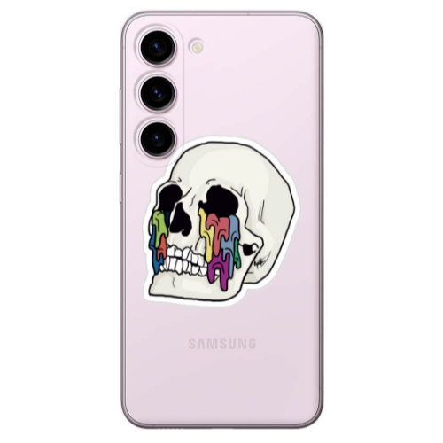 Samsung S23 Plus Skull Transparent Silicone TPU Θήκη