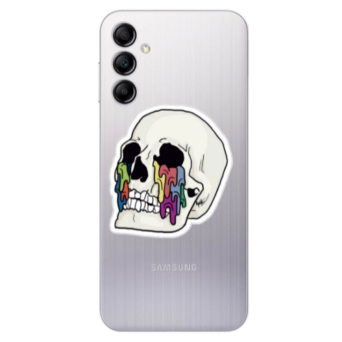Samsung A24 Skull Transparent Silicone TPU Θήκη