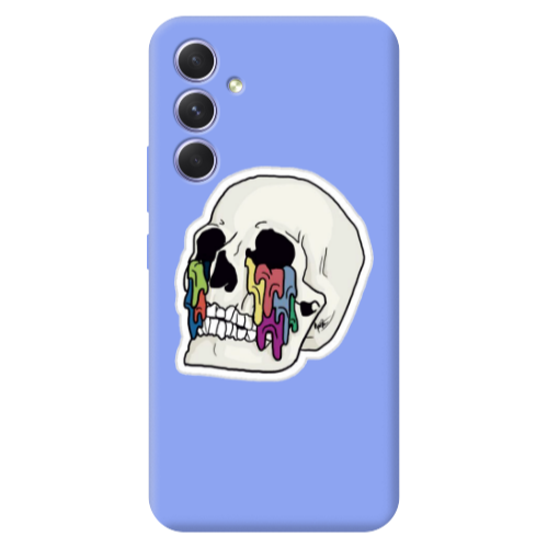 Samsung A54 Skull Light Purple Colored Silicone TPU Θήκη