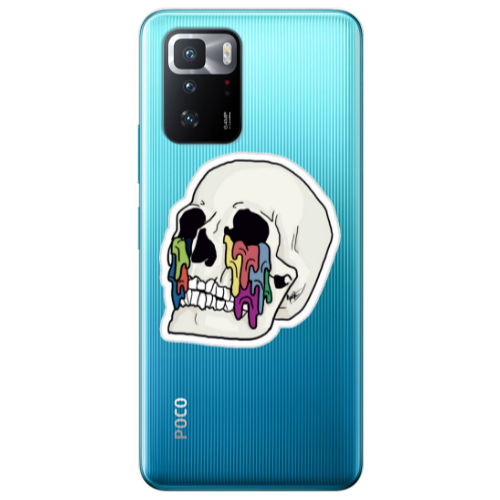 Xiaomi Poco X3 GT Skull Transparent Silicone TPU Θήκη