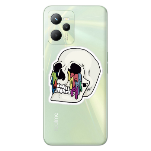 Realme C35 Skull Transparent Silicone TPU Θήκη
