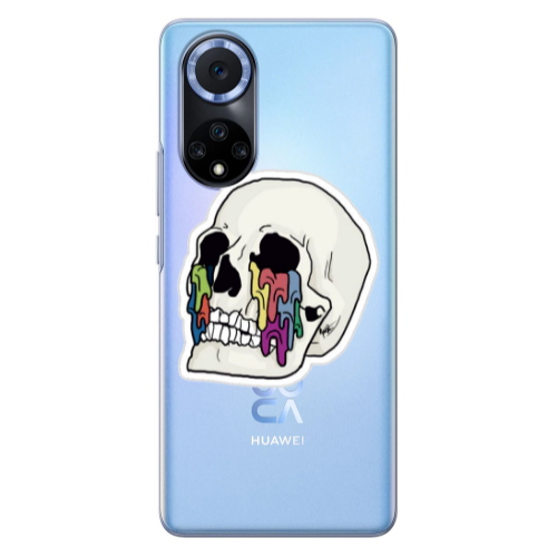 Huawei Nova 9 Skull Transparent Silicone TPU Θήκη