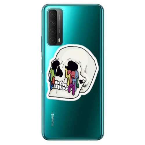 Huawei P Smart 2021 Skull Transparent Silicone TPU Θήκη