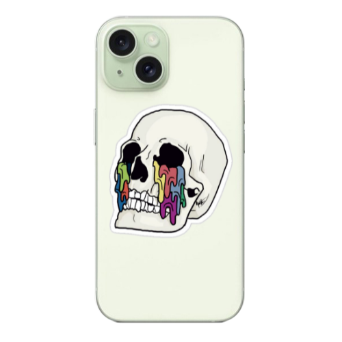 Apple iPhone 15 Plus Skull Transparent Silicone TPU Θήκη