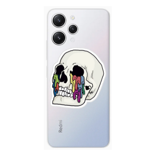 Xiaomi Redmi 12 Skull Transparent Silicone TPU Θήκη