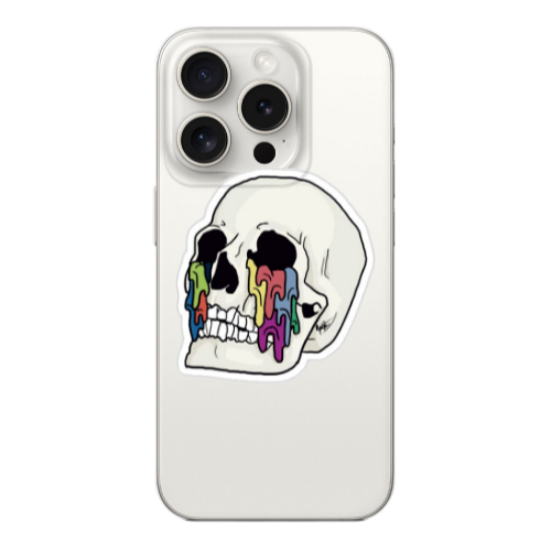 Apple iPhone 15 Pro Max Skull Transparent Silicone TPU Θήκη