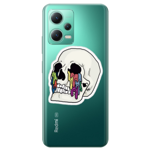 Xiaomi Redmi Note 12 Pro Plus 5G Skull Transparent Silicone TPU Θήκη