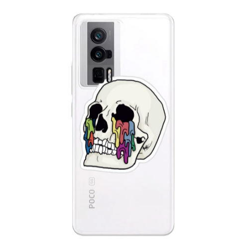 Xiaomi Poco F5 Pro Skull Transparent Silicone TPU Θήκη