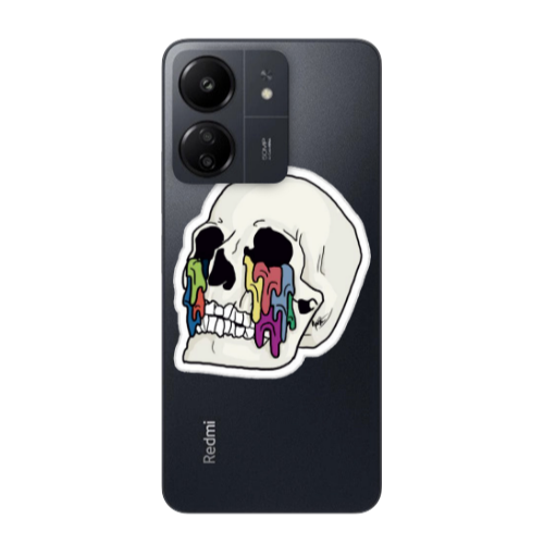 Xiaomi Redmi 13C Skull Transparent Silicone TPU Θήκη