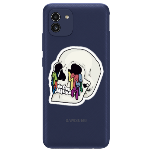 Samsung A03 Skull Transparent Silicone TPU Θήκη