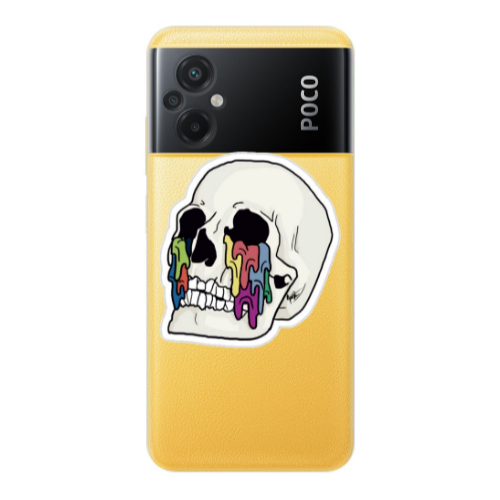 Xiaomi Poco M5 Skull Transparent Silicone TPU Θήκη