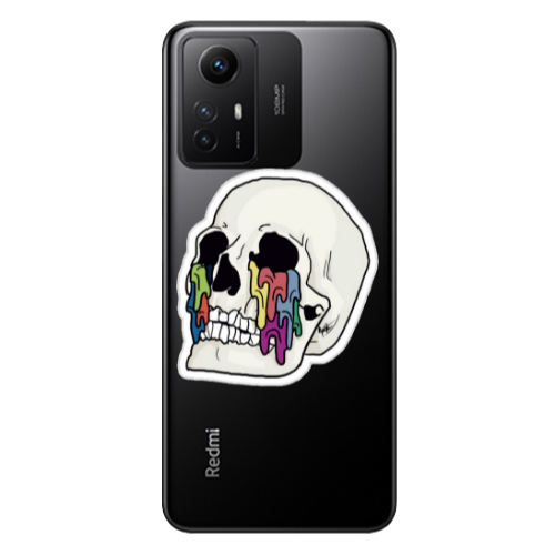 Xiaomi Redmi Note 12s Skull Transparent Silicone TPU Θήκη