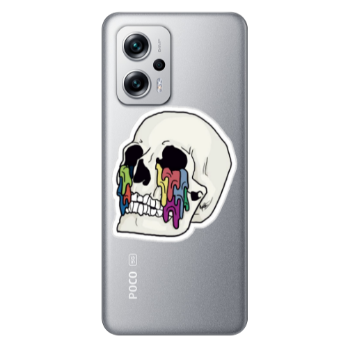 Xiaomi Poco X4 GT Skull Transparent Silicone TPU Θήκη