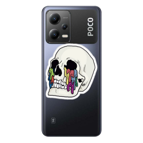Xiaomi Poco X5 Skull Transparent Silicone TPU Θήκη