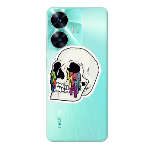 Realme C55 Skull Transparent Silicone TPU Θήκη
