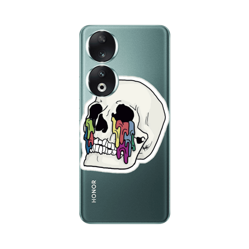 Honor 90 5G Skull Transparent Silicone TPU Θήκη