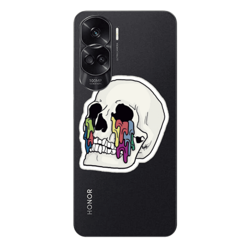 Honor 90 Lite 5G Skull Transparent Silicone TPU Θήκη