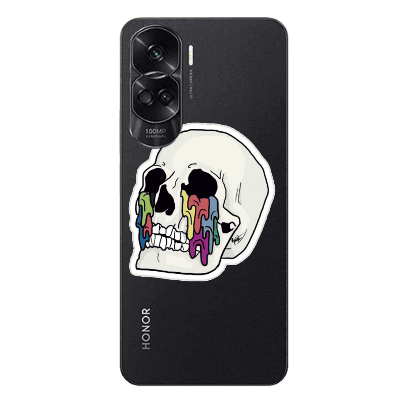Honor 90 Lite 5G Skull Transparent Silicone TPU Θήκη