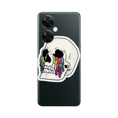Oneplus Nord CE 3 Lite 5G Skull Transparent Silicone TPU Θήκη