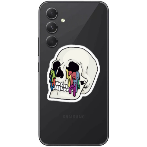 Samsung Galaxy A25 Skull Transparent Silicone TPU Θήκη
