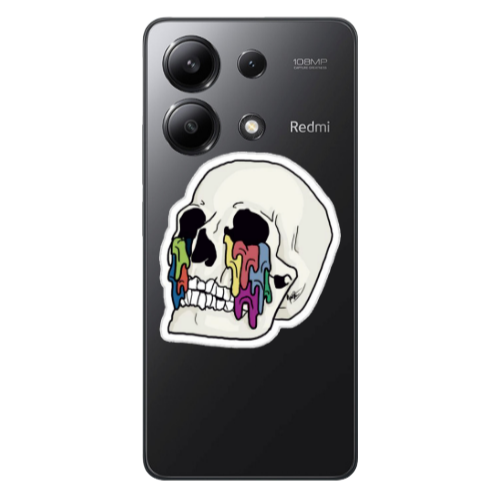 Xiaomi Redmi Note 13 4G Skull Transparent Silicone TPU Θήκη