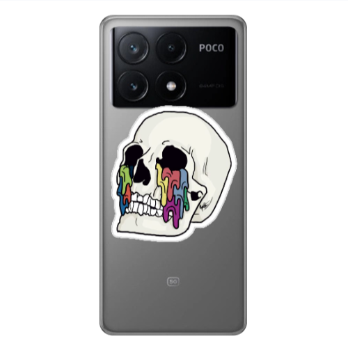 Xiaomi Poco X6Pro 5G Skull Transparent Silicone TPU Θήκη