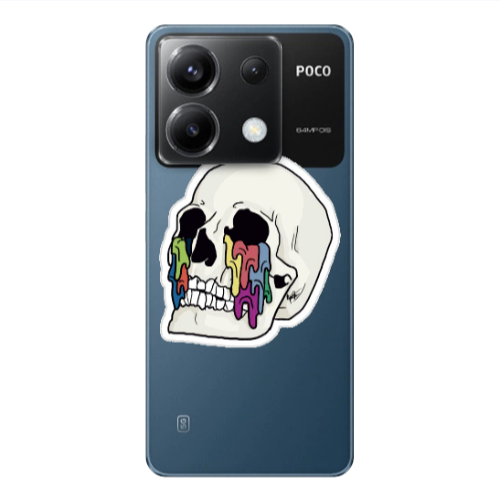 Xiaomi Poco X6 5G Skull Transparent Silicone TPU Θήκη