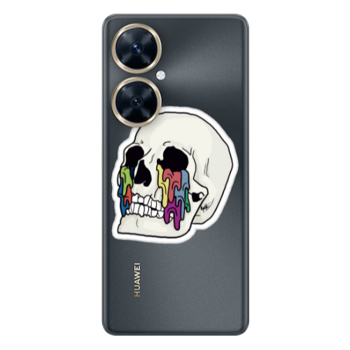 Huawei Nova 11i Skull Transparent Silicone TPU Θήκη