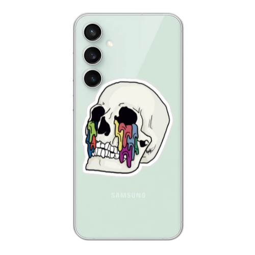 Samsung S24 Skull Transparent Silicone TPU Θήκη