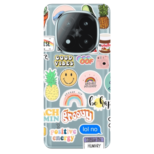 Xiaomi Redmi Note 14 Pro + 5g Good vibes Transparent Silicone TPU Θήκη