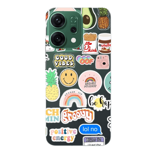 Oppo RENO 14 Good vibes Transparent Silicone TPU Θήκη