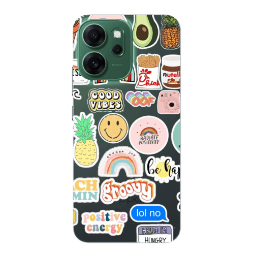 Oppo 14 F Good vibes Transparent Silicone TPU Θήκη